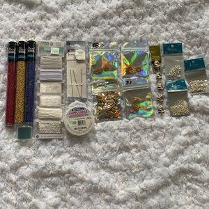 A huge lot of jewelry making supplies